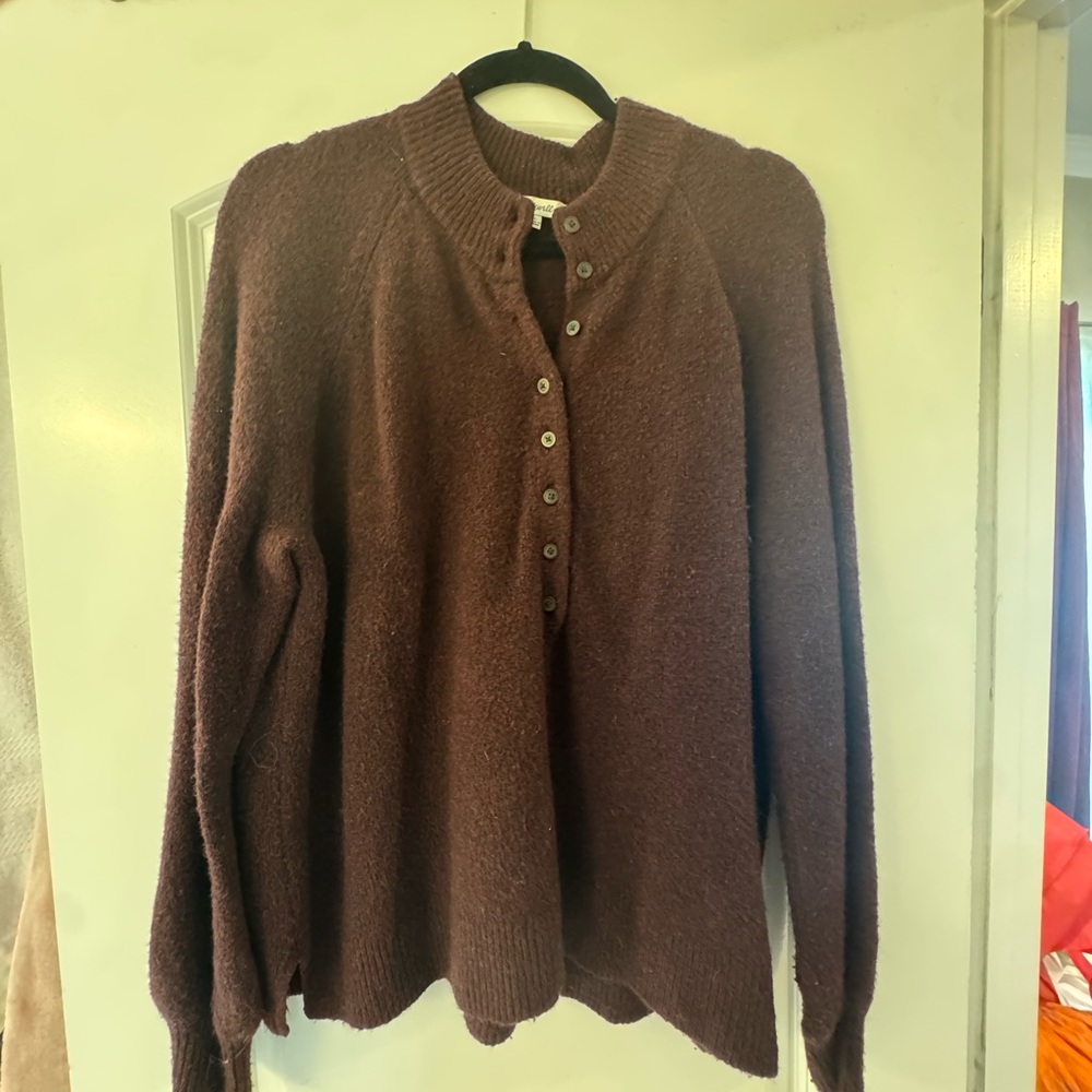 Madewell Deep Burgundy Knit Sweater